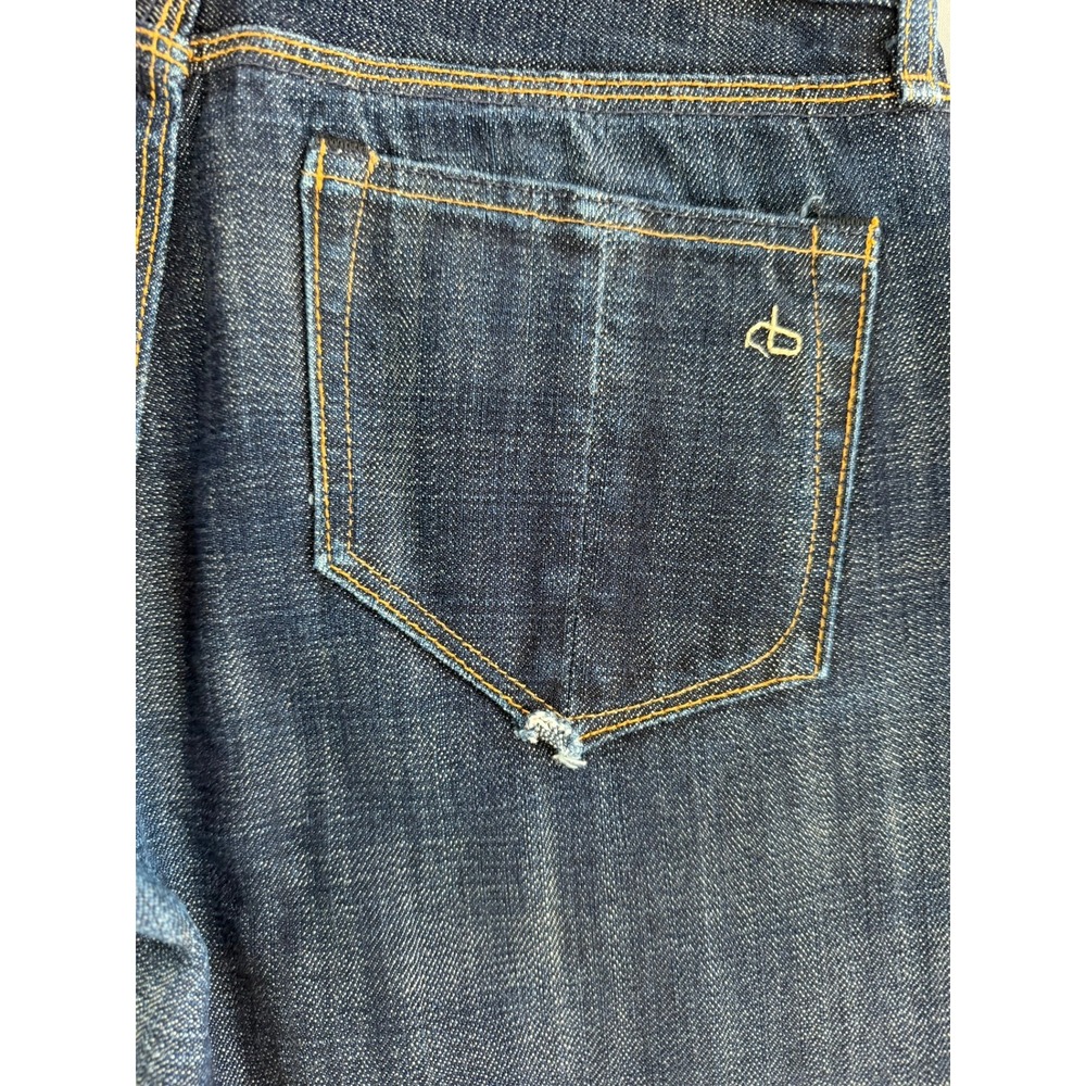 Rag & Bone Handmade in USA Dark Wash Straight Leg Button Fly Jeans Indigo 29 - Picture 11 of 12